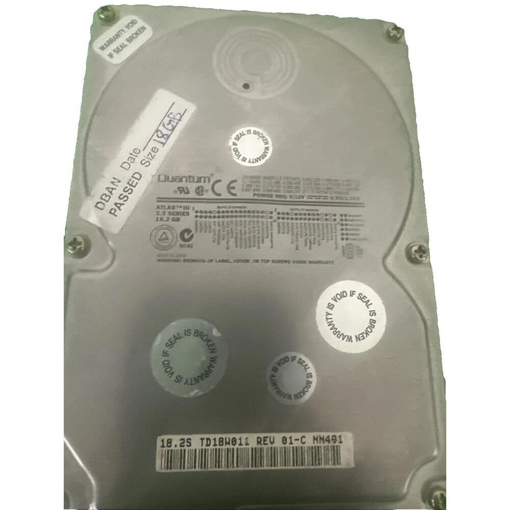 Quantum Atlas III 18.2GB 3.5" SCSI Hard Drive Motorola SC414352PV ST M28F201